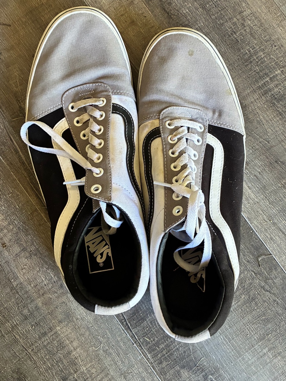 Vans Old Skool Low-Top Sneakers in Black and Gray